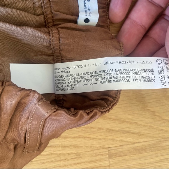 Zara Brown Pants Elastic Waist Size Small NWT - Picture 3 of 12